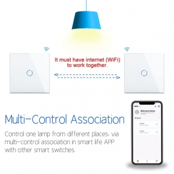 Inteligentny przełącznik światła WiFi/Wi-Fi, dotykowy